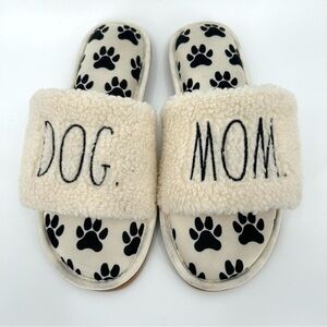 RAE DUNN Size Large 9/10 Dog Mom Slippers EUC